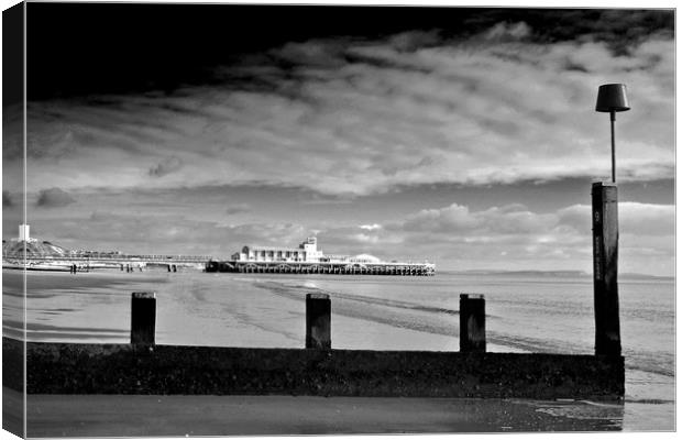 Bournemouth Pier and Beach Dorset England Canvas Print by Andy Evans Photos