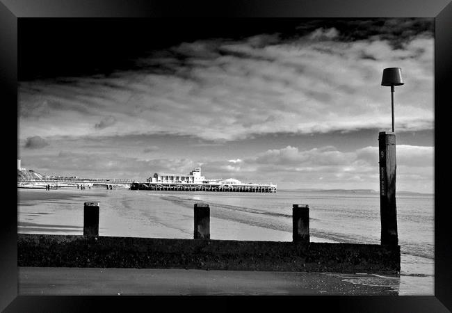 Bournemouth Pier and Beach Dorset England Framed Print by Andy Evans Photos