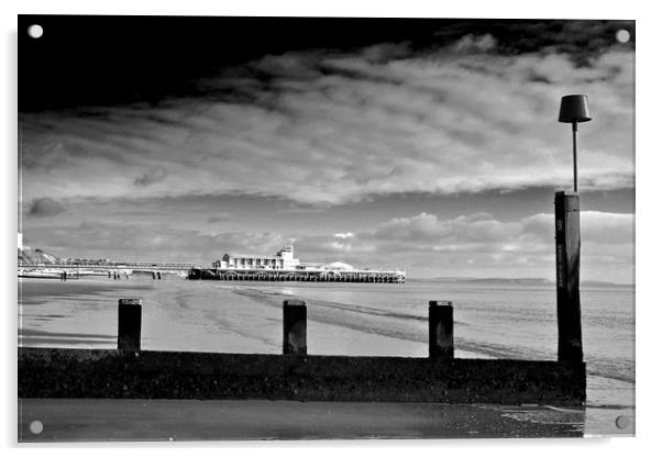 Bournemouth Pier and Beach Dorset England Acrylic by Andy Evans Photos