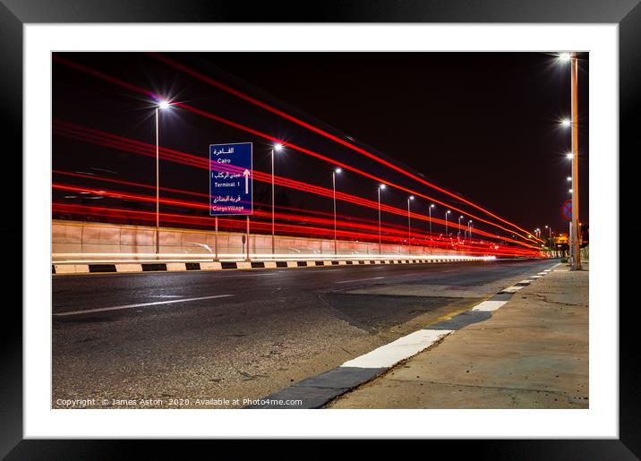 Night Trails  Framed Mounted Print by James Aston