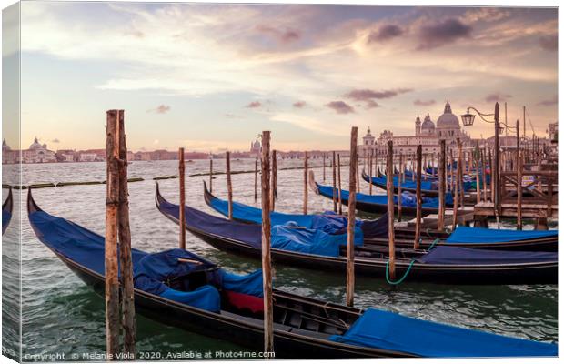 VENICE Gondolas & Santa Maria della Salute  Canvas Print by Melanie Viola