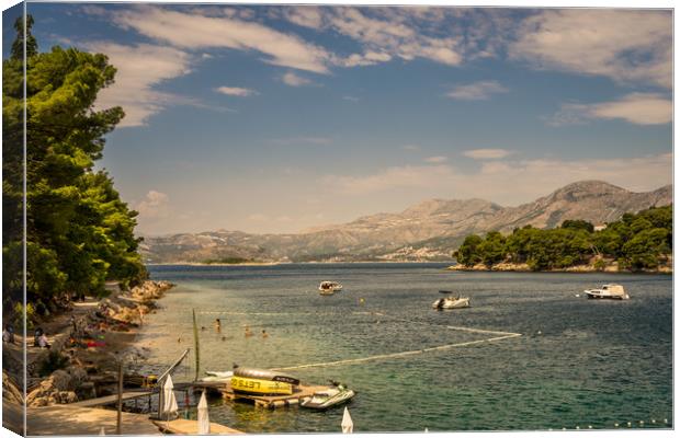 Cavtat bay in Croatia Canvas Print by Naylor's Photography
