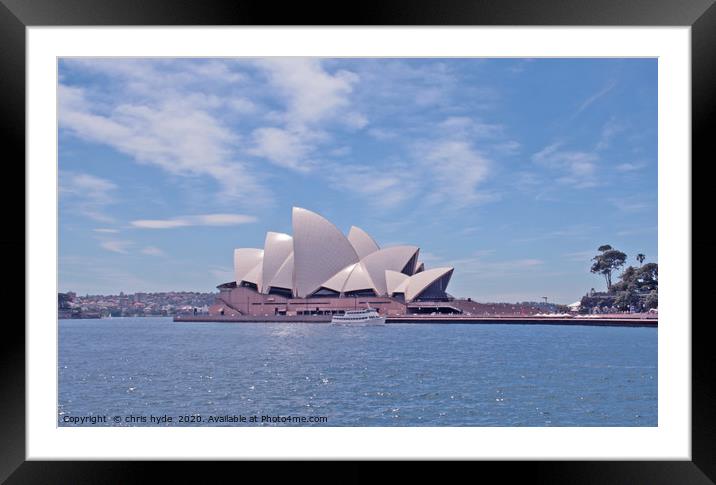 Sydney Opera House Framed Mounted Print by chris hyde