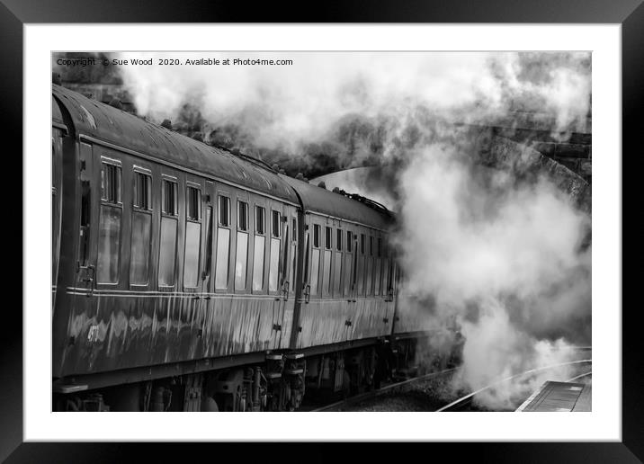 Steam train carriages Framed Mounted Print by Sue Wood