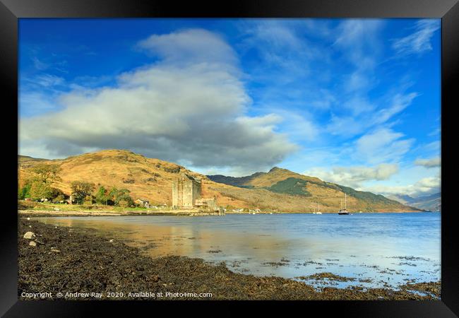 Clouds over Carrick Castle Framed Print by Andrew Ray