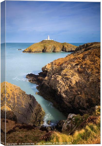 Strumble Head Lighthouse  Canvas Print by Andrew Ray