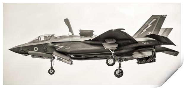 F35 landing. Print by Tim Smith