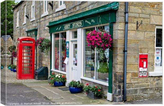 Rosedale Abbey Village Shop Canvas Print by Martyn Arnold