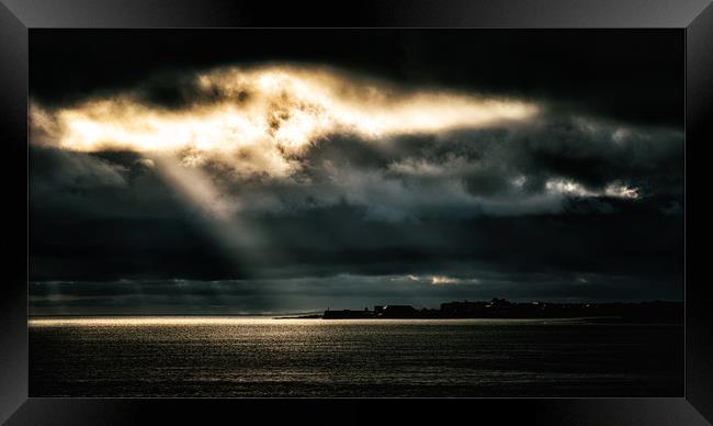 Dramatic Sky over Porthcawl Framed Print by Roger Daniel