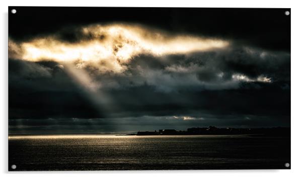 Dramatic Sky over Porthcawl Acrylic by Roger Daniel