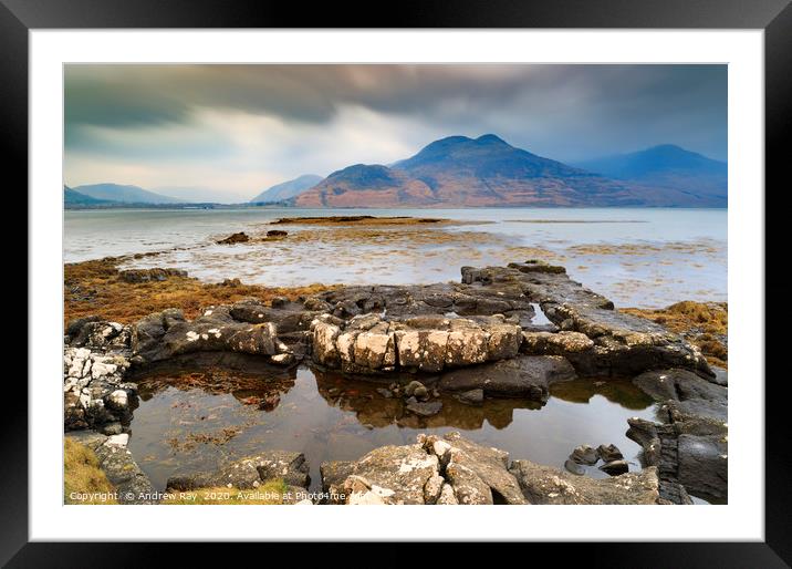 Loch Scridain Framed Mounted Print by Andrew Ray