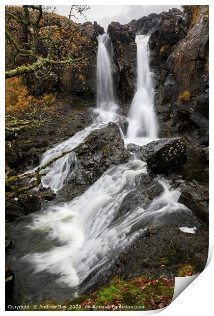 Eas Fors Waterfall (Isle of Mull) Print by Andrew Ray