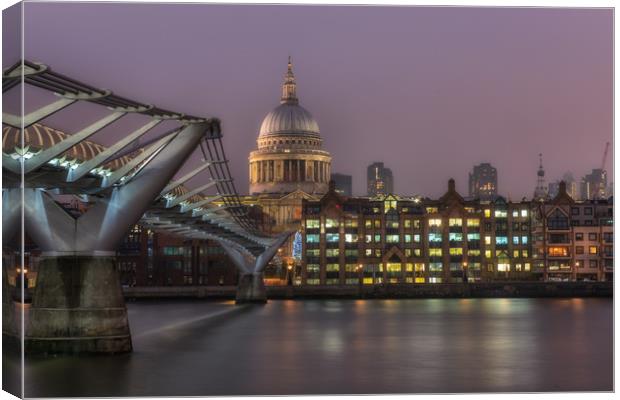St Pauls Cathedral at dusk Canvas Print by Tim Smith