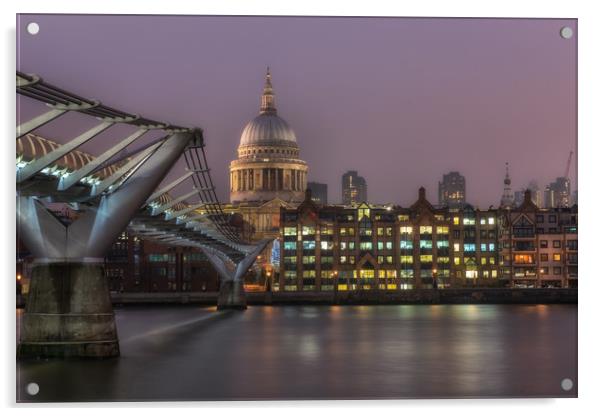 St Pauls Cathedral at dusk Acrylic by Tim Smith