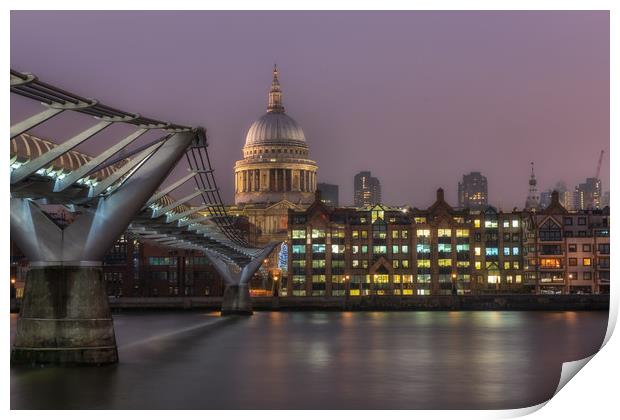 St Pauls Cathedral at dusk Print by Tim Smith