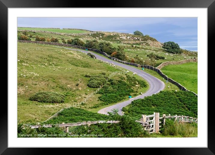 Road to the Moors, North York Moors Countryside La Framed Mounted Print by Martyn Arnold