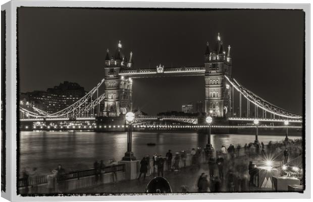 Tower Bridge by night Canvas Print by Tim Smith