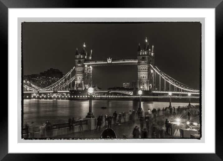 Tower Bridge by night Framed Mounted Print by Tim Smith