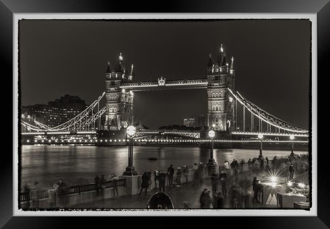 Tower Bridge by night Framed Print by Tim Smith