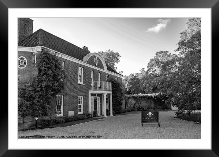 Bishop's House in the Cathedral Close, Norwich Framed Mounted Print by Chris Yaxley