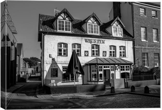 Wig & Pen pub, Norwich Canvas Print by Chris Yaxley