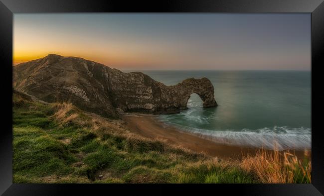 Durdle Door sunrise Framed Print by Tim Smith