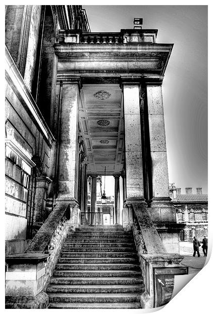 Steps to Painted Hall Print by Karen Martin