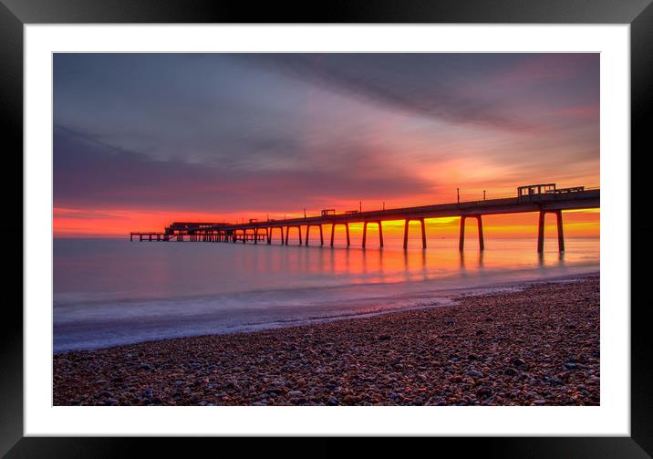 Deal pier sunrise Framed Mounted Print by Tim Smith