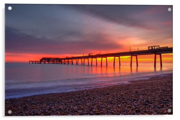 Deal pier sunrise Acrylic by Tim Smith