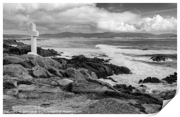 Costa de la Muerte - C1706-0592-BW Print by Jordi Carrio