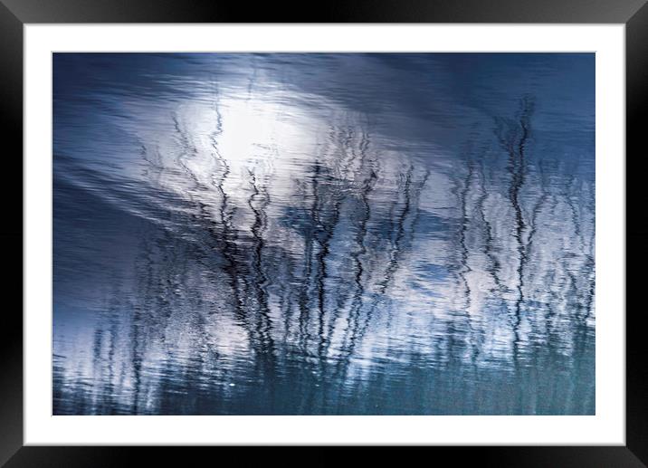 The Rippling Blue Sun  Framed Mounted Print by Jean Gill