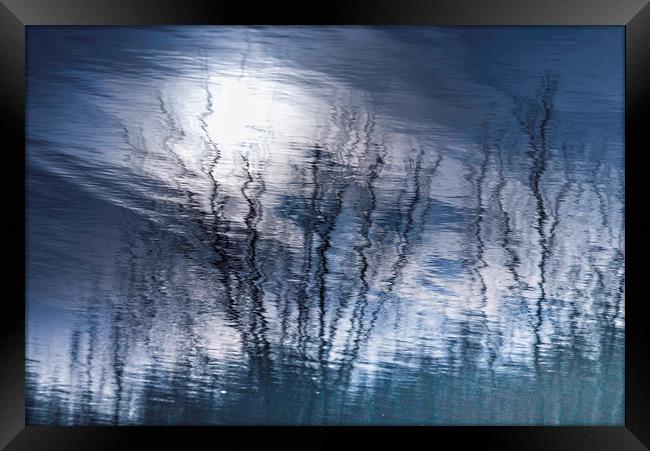 The Rippling Blue Sun  Framed Print by Jean Gill