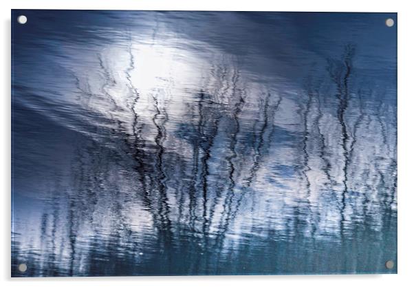 The Rippling Blue Sun  Acrylic by Jean Gill