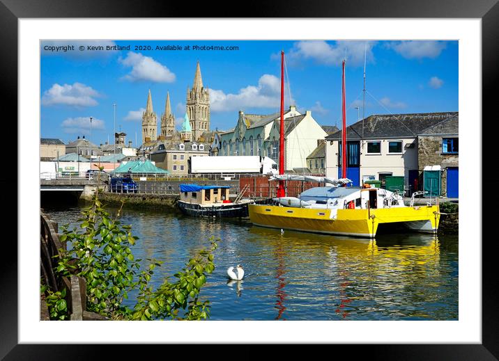 down by the river in truro cornwall Framed Mounted Print by Kevin Britland