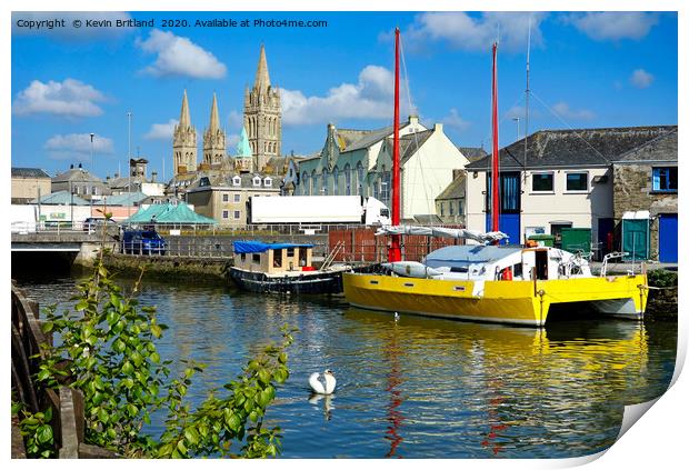 down by the river in truro cornwall Print by Kevin Britland