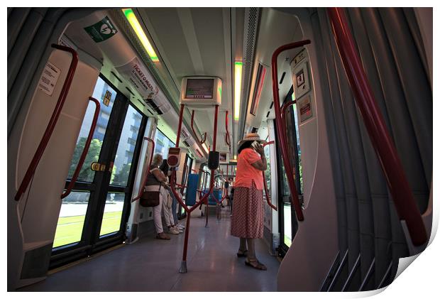 This is the interior of the tramcar which goes fro Print by Jose Manuel Espigares Garc