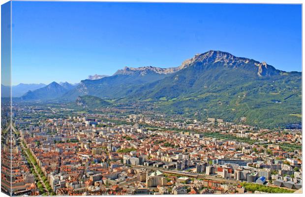 Grenoble in the Alps Canvas Print by chris hyde