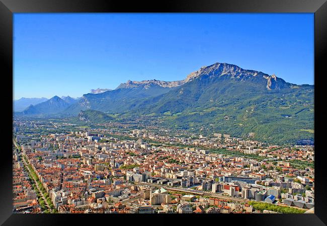 Grenoble in the Alps Framed Print by chris hyde