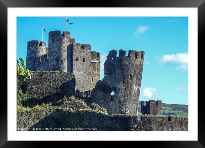 The Leaning Tower of Caerphilly  Framed Mounted Print by Jane Metters