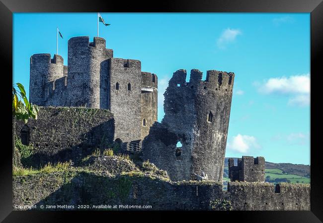 The Leaning Tower of Caerphilly  Framed Print by Jane Metters