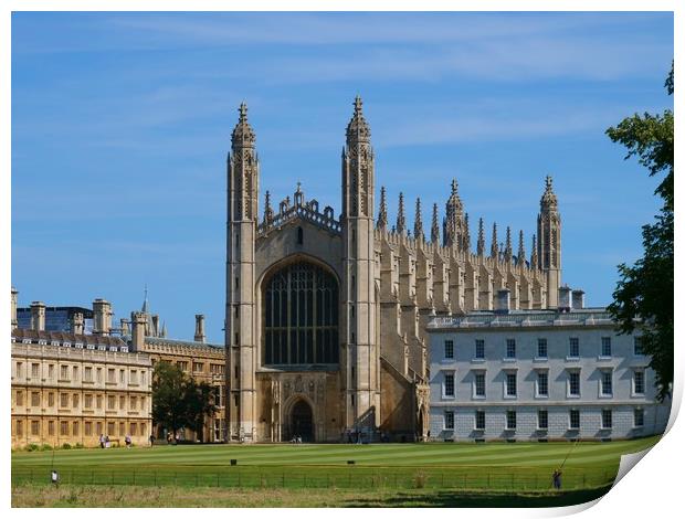 King's College, Cambridge Print by Nathalie Hales