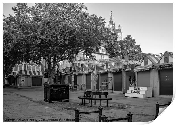 The front of the outdoor market in the city of Nor Print by Chris Yaxley