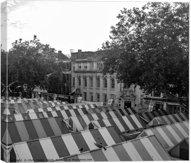 A view across the outdoor market in the city of No Canvas Print by Chris Yaxley