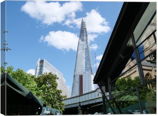 The Shard viewed from Borough Market Canvas Print by Nathalie Hales
