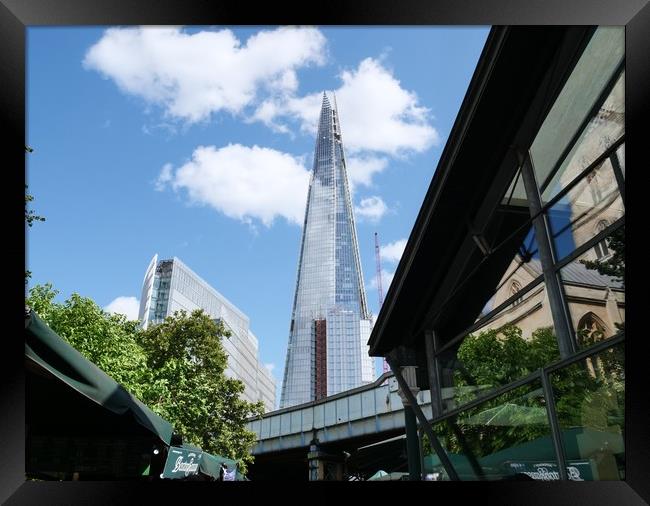 The Shard viewed from Borough Market Framed Print by Nathalie Hales