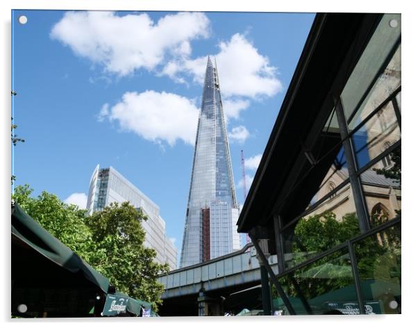 The Shard viewed from Borough Market Acrylic by Nathalie Hales