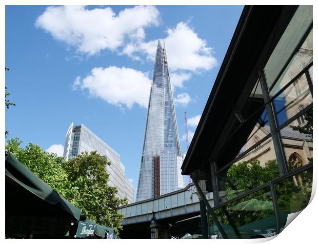 The Shard viewed from Borough Market Print by Nathalie Hales