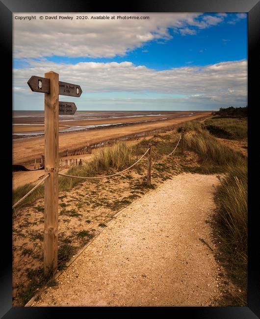 North Norfolk coastal path at Holme Framed Print by David Powley