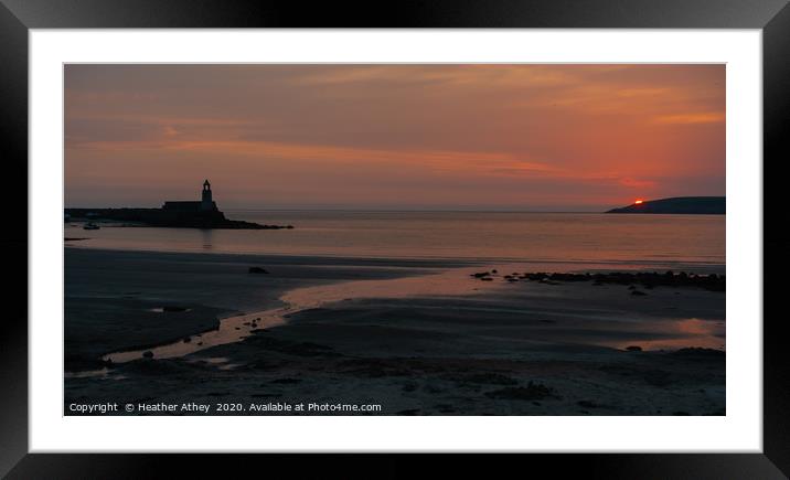 Sunset at Port Logan Framed Mounted Print by Heather Athey