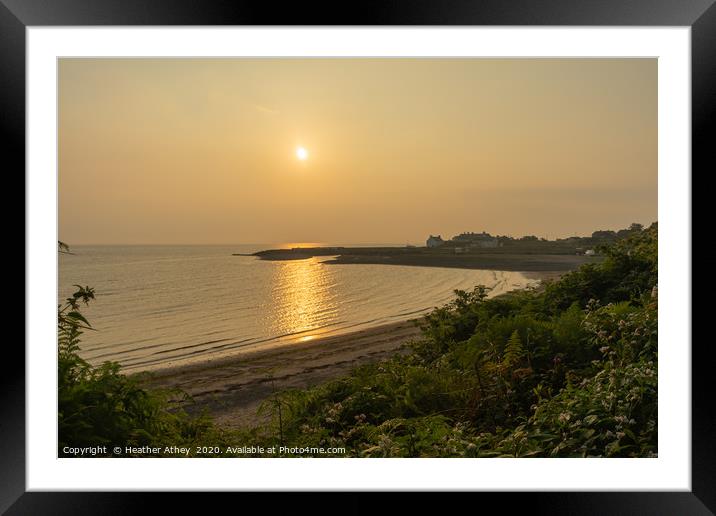 Sunrise over Drummore in Dumfries & Galloway Framed Mounted Print by Heather Athey